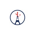 France Travel Logo Design Template.