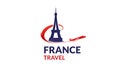 France travel logo template