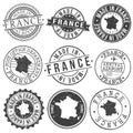 France Travel Stamp Made In Product Stamp Logo Icon Symbol Design Insignia. Royalty Free Stock Photo