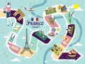 France travel table game poster