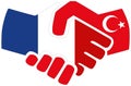 France - Turkey handshake