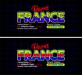 France urban line lettering sports style vintage college, for print on t shirts etc.