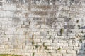 France, Val de Loire-Beautiful and old stone wall with vegetation moss, ferns, grass Royalty Free Stock Photo