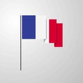 France waving Flag creative background Royalty Free Stock Photo