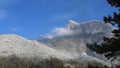 France. Winter landscape, Snow-covered peak in the Chartreuse mountain range