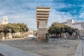Francesc Macia monument. Catalonia Square. Royalty Free Stock Photo