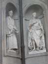 Francesco Guicciardini and Amerigo Vespucci Statues Royalty Free Stock Photo