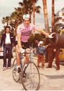Francesco Moser at the Cycling Tour of Italy Royalty Free Stock Photo