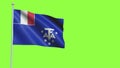 Franch southern and Antarctic lands Flag Slow Motion