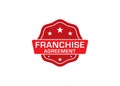 Franchise agreement label sticker,Franchise agreement Badge Sign Royalty Free Stock Photo