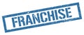 FRANCHISE blue grungy rectangle stamp