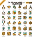 Franchise business icons Royalty Free Stock Photo