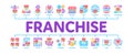Franchise Business Minimal Infographic Banner Vector Royalty Free Stock Photo