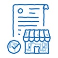 franchise contract agreement doodle icon hand drawn illustration