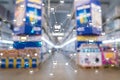 Franchise Distribution network Shop Retail Business Financial concept. Blurred supermarket background