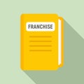 Franchise file folder icon, flat style Royalty Free Stock Photo