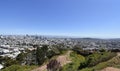 Franciscan Chert rock from the Age of Reptiles, Corona Heights Park with a view of San Francisco, 6