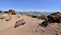 Franciscan Chert rock from the Age of Reptiles, Corona Heights Park with a view of San Francisco, 4.