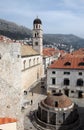 Franciscan Church and Big Onofrio fountain, Dubrovnik Royalty Free Stock Photo