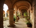 Cloister of the convent of El Palancar in Pedroso de Acim, province of Caceres, Spain