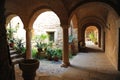 Patio of the convent of El Palancar in Pedroso de Acim, province of Caceres, Spain