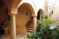 Patio of the convent of El Palancar in Pedroso de Acim, province of Caceres, Spain