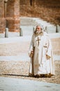 Franciscan friar in a medieval parade