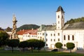The Franciscan monastery and the plague column, Stefanik Square Royalty Free Stock Photo