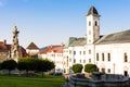 The Franciscan monastery and the plague column, Stefanik Square Royalty Free Stock Photo