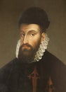 Francisco Pizarro portrait. Spanish Conqueror of Inca Empire Royalty Free Stock Photo