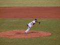 Francisco Rodriguez in motion after throwing pitch Royalty Free Stock Photo