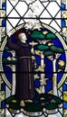 Franciscus of Assisi in stained glass