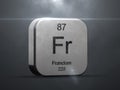 Francium element from the periodic table