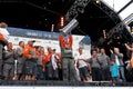 Franck Cammas with the Volvo Ocean Race trophy