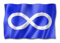 Franco Metis ethnic flag, America Royalty Free Stock Photo