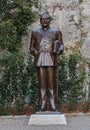 Francois Grimaldi bronze statue near the palace of Prince in Mon