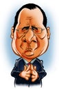 Francois Hollande caricature Royalty Free Stock Photo