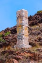 Francoist monolith of Belitres mountain pass, Spain Royalty Free Stock Photo