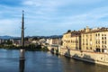 Francoist monument on the Ebro river in Tortosa, Catalonia, Spain Royalty Free Stock Photo