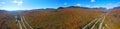 Franconia Notch in fall aerial view, New Hampshire, USA Royalty Free Stock Photo