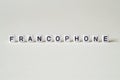 Francophone - word concept on cubes Royalty Free Stock Photo