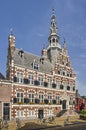 Franeker town hall and street Royalty Free Stock Photo