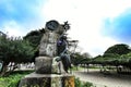 Franga Borges statue at Principe Real garden in Lisbon Royalty Free Stock Photo