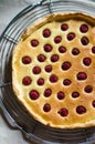 Frangipane and raspberries tart Royalty Free Stock Photo
