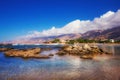 Frangokastello beach on Crete island Royalty Free Stock Photo