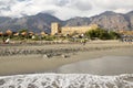Frangokastello, Crete / GREECE - September 11, 2016: Amazing attraction for tourists - castle on the beach