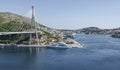 Franjo Tudman Bridge in Dubrovnik, near Port of Gruz Royalty Free Stock Photo