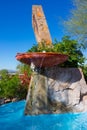 Frank Lloyd Wright Fountain at Taliesin West Arizona Royalty Free Stock Photo