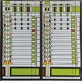 1903-1905 Frank Lloyd Wright Glass Window Design Element Decoration Interior Darwin D. Martin House Buffalo New York USA