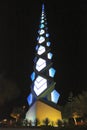 A Frank Lloyd Wright Spire Night Shot Royalty Free Stock Photo